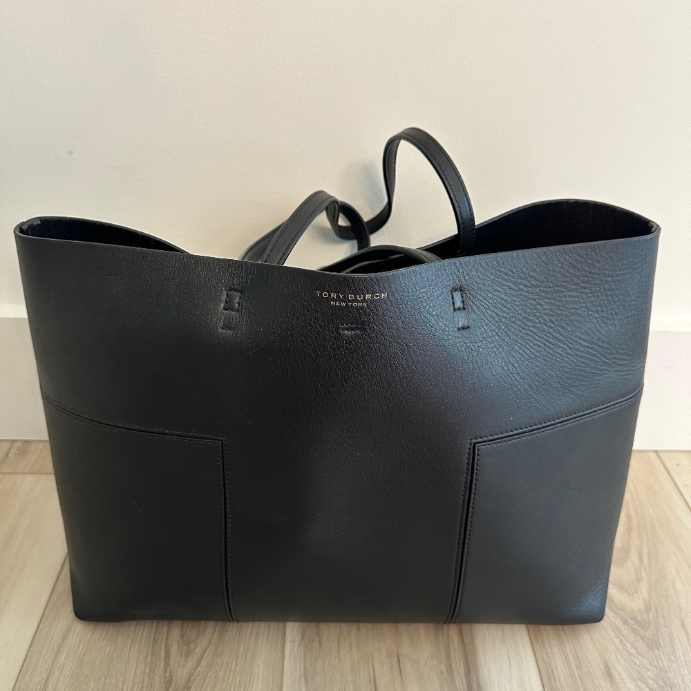 Tory Burch Black Leather Tote